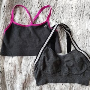 Set of 2 Grey Sports Bras